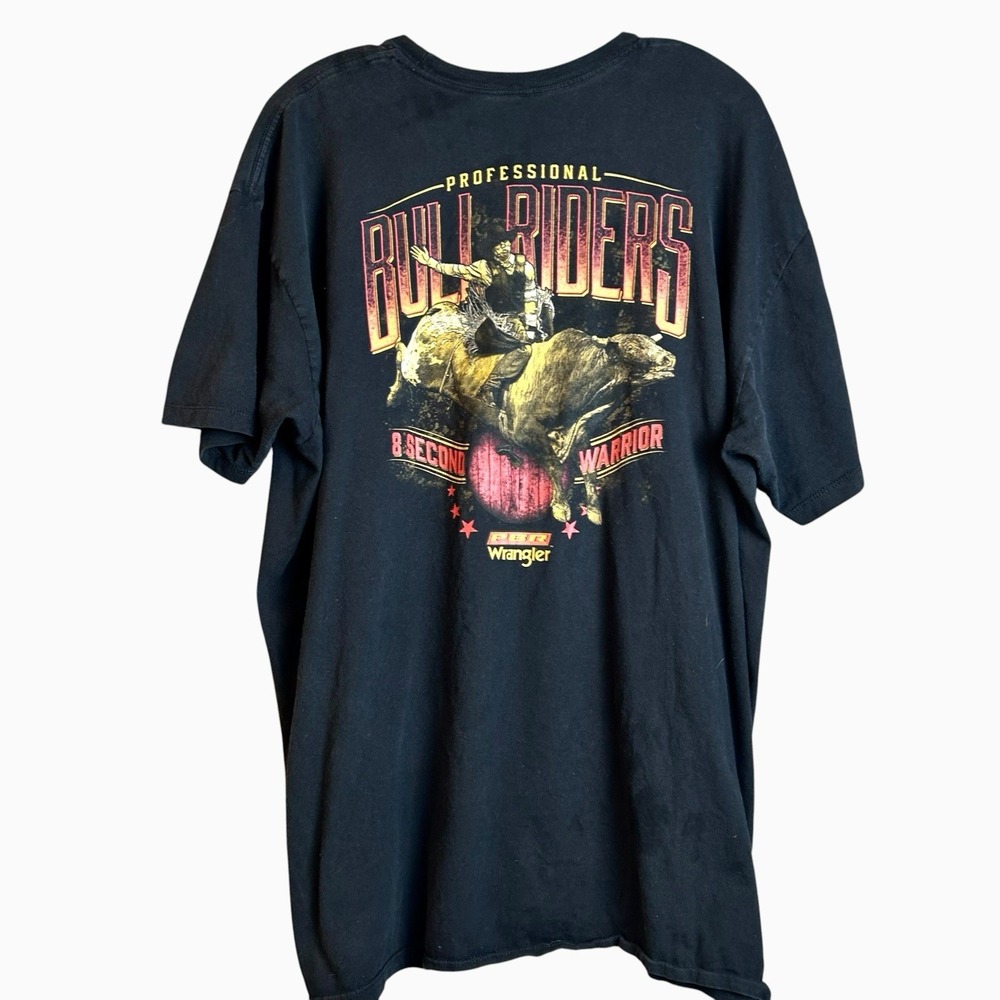 Wrangler x PBR T-Shirt Black Size 2XL Rodeo 8 Second Warrior Graphic